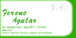 ferenc agular business card